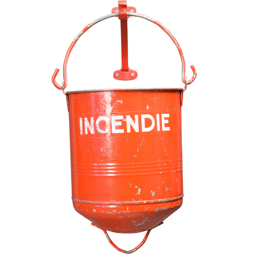 Deco interieur vintage Poubelle Seau incendie 50s