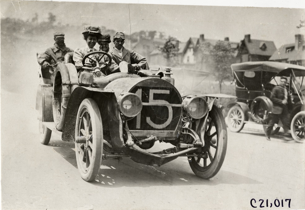 1908 Joan Newton Cuneo et les passagers de Rainier automobile, Glidden Tour