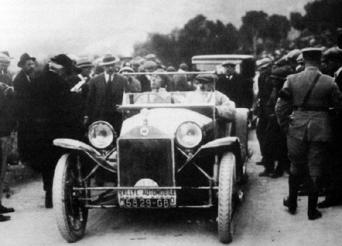 1925 lancia Madame Martens 2ème au Rallye de Monte Carlo