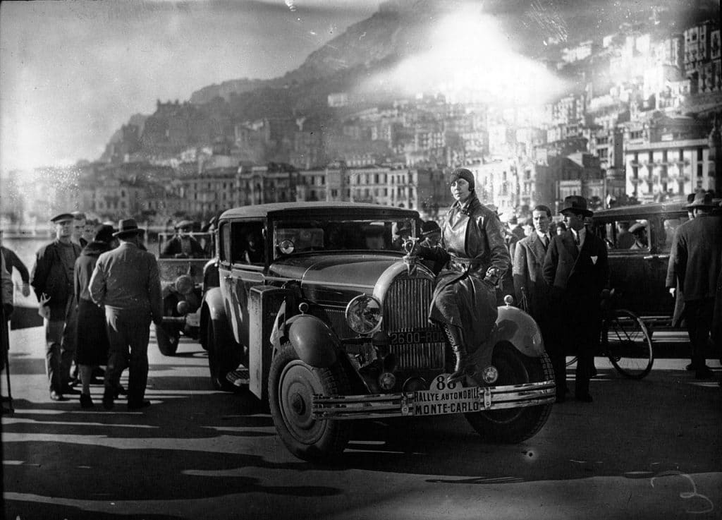 Lucy Schell au Rallye Monte-Carlo en 1930, alors sur Talbot.