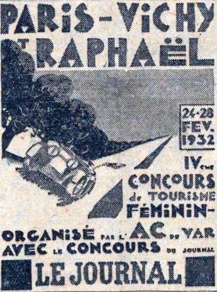 1932 Rallye pilotes féminines Paris-Vichy-St_Raphael 