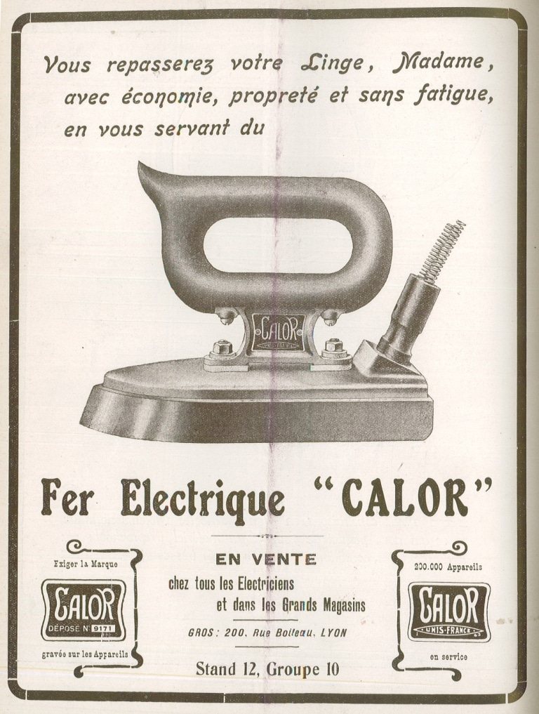 Le fer électrique Calor en 1918